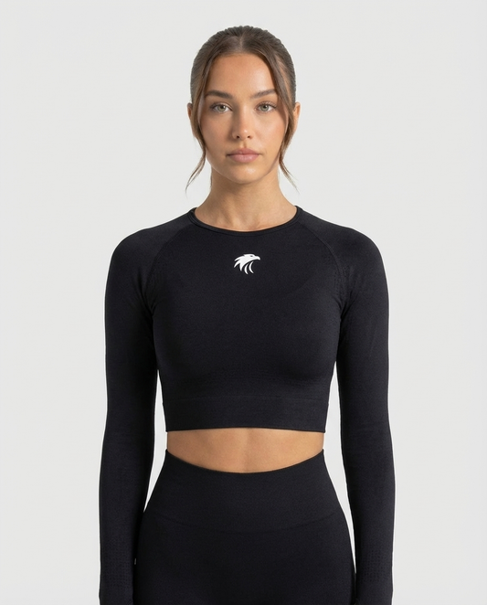 CROP TOP MANCHE - NOIR Wear and Build